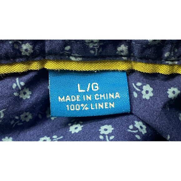 TOMMY BAHAMA Men Linen Shirt Button Long Sleeve Sz L Multicolor Casual Work 19-4 - Picture 7 of 8